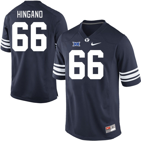 Men #66 Sione Hingano BYU Cougars College Football Jerseys Stitched Sale-Navy